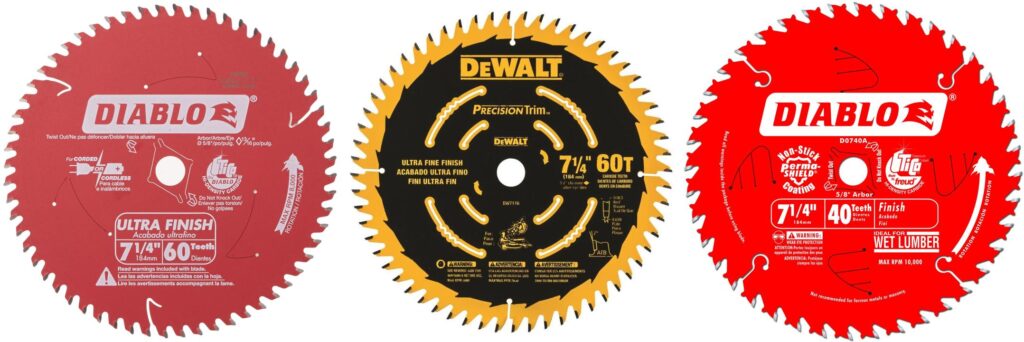 4 Miter Saw Blade combined image