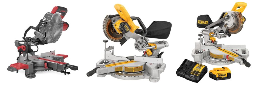 4 Sliding Miter Saw Corded combined image