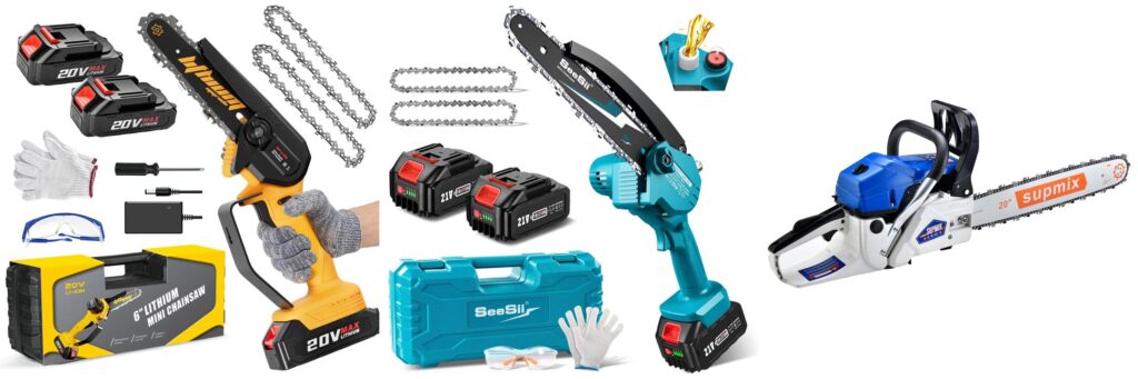 Best Chainsaw For Backyard Use combined image