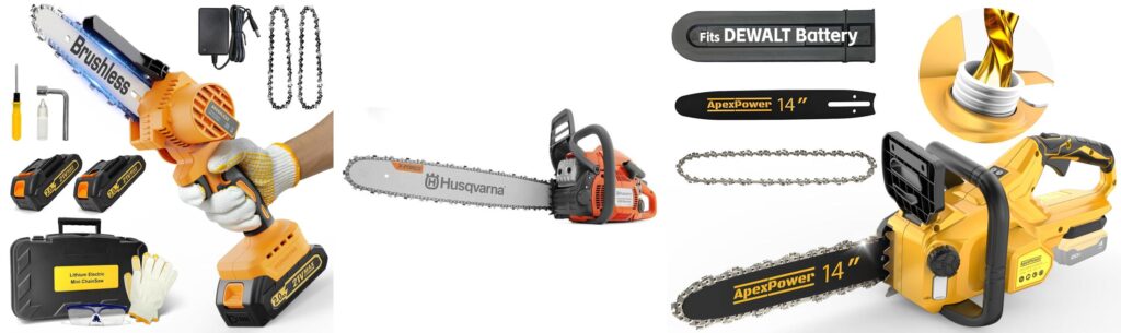 Best Chainsaw For Storm Cleanup combined image