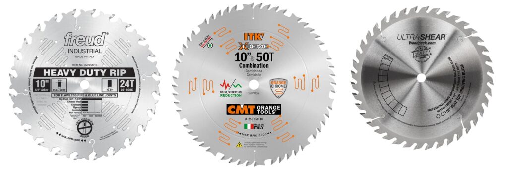 Flat Tooth Table Saw Blade combined image