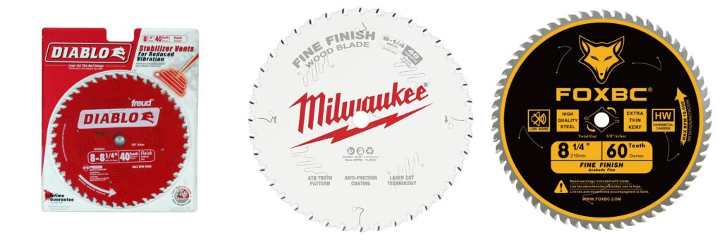 Milwaukee Table Saw Blade combined image