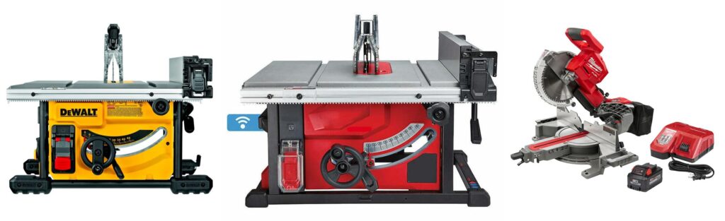 Milwaukee Table Saw combined image