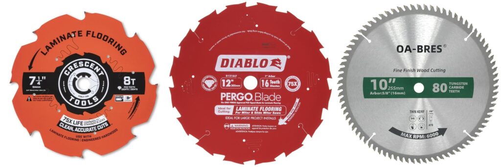 Miter Saw Blade For Laminate Flooring combined image