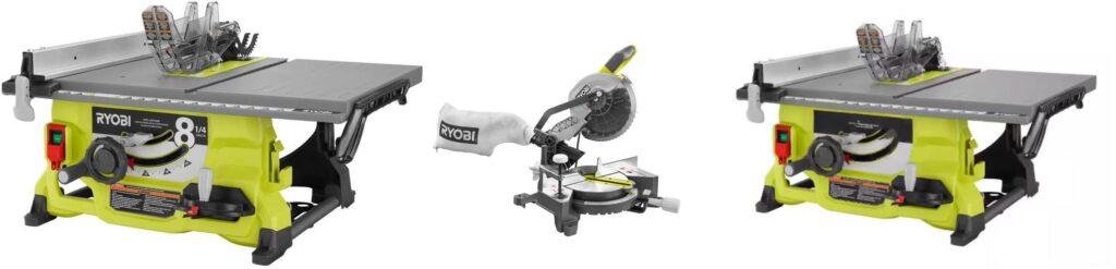 Ryobi Table Saw combined image