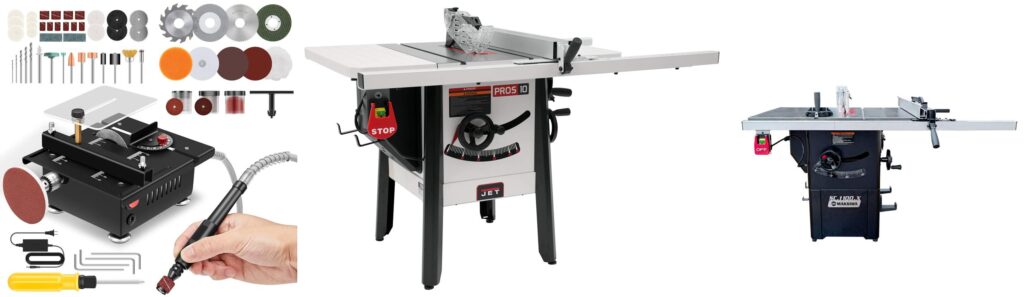 Stationary Table Saw combined image