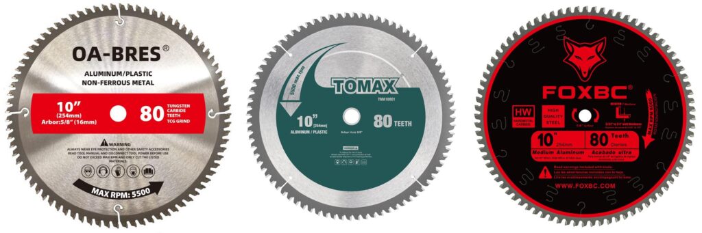 Table Saw Blade for Aluminum combined image