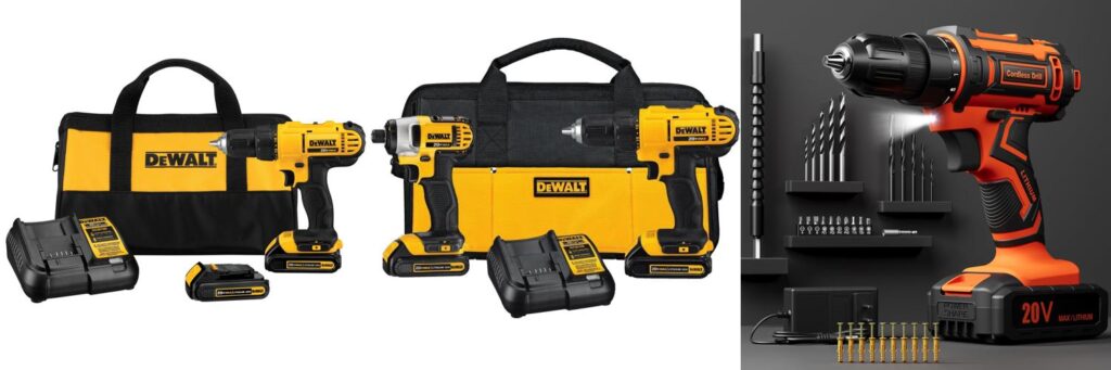 20 Volt Cordless Drill combined image