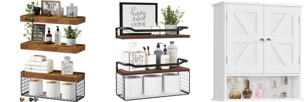 Bathroom Shelves combined image