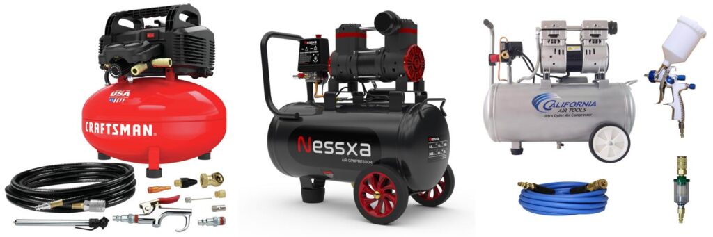Best Air Compressor For Painting Cars combined image