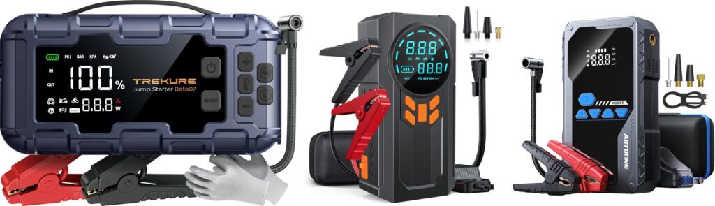 Best Portable Jump Starter With Air Compressor combined image