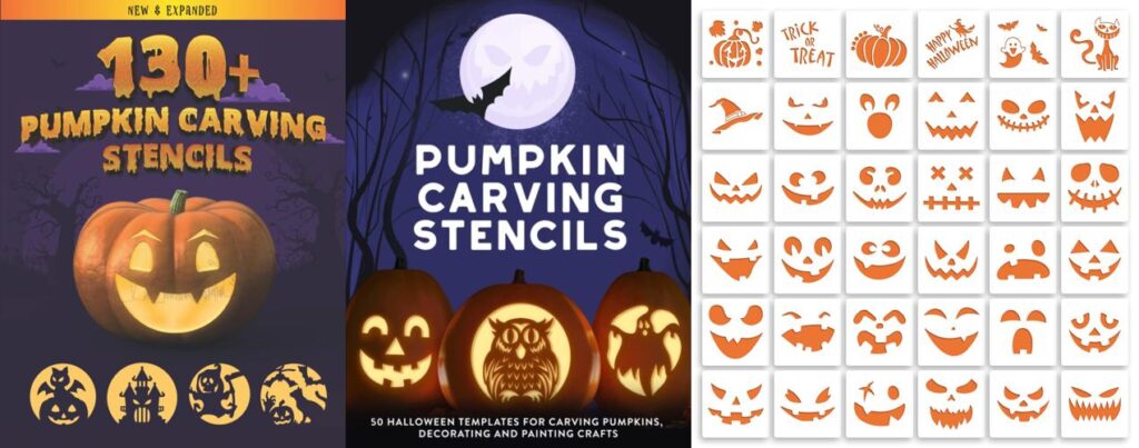 Best Pumpkin Carving Stencils combined image