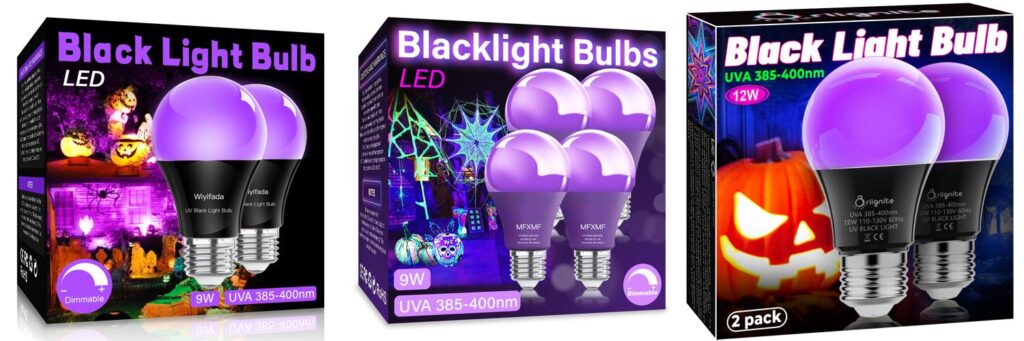 Black Light Bulbs combined image
