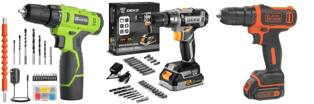 Cheap Cordless Drill combined image