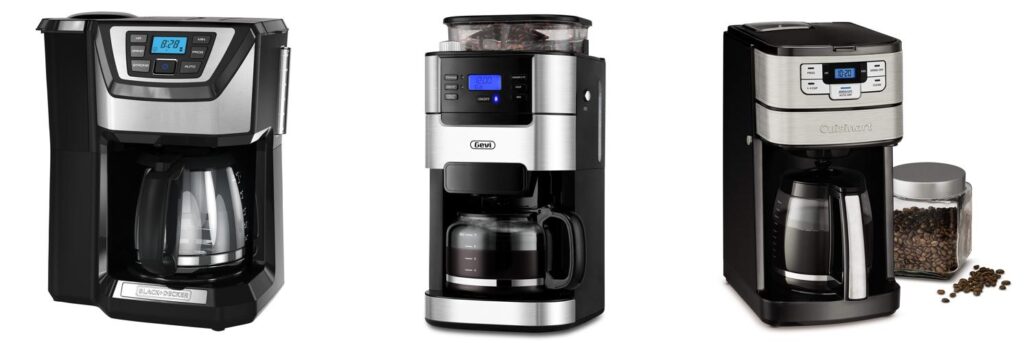Coffee Machine With Built In Grinder combined image