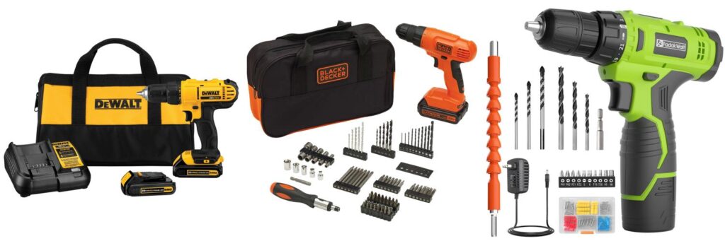 Cordless Electric Drill combined image