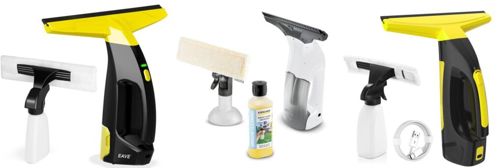 Cordless Electric Glass Cleaner combined image