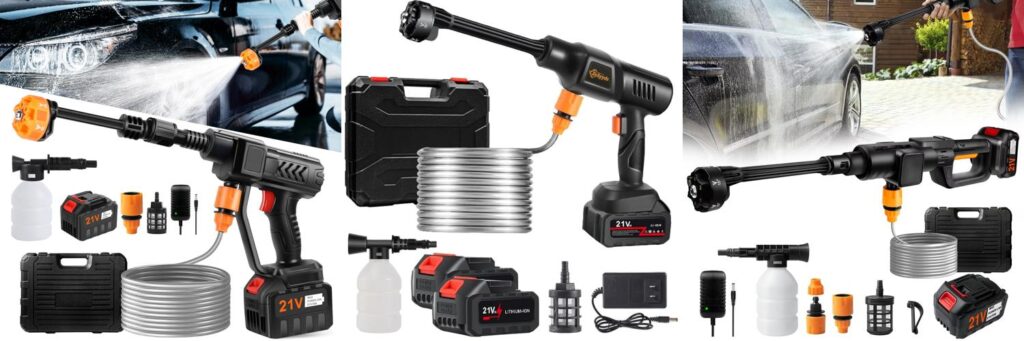 Cordless Power Washer For Car combined image