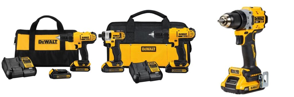 Dewalt Cordless Drill combined image