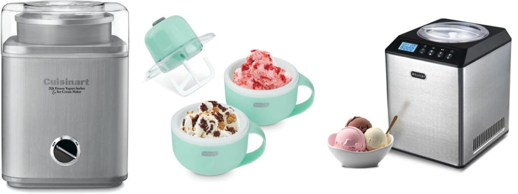 Digital Ice Cream Maker With Recipes combined image
