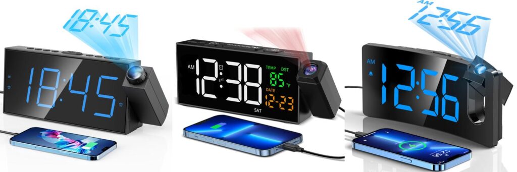 Digital Projection Clock combined image