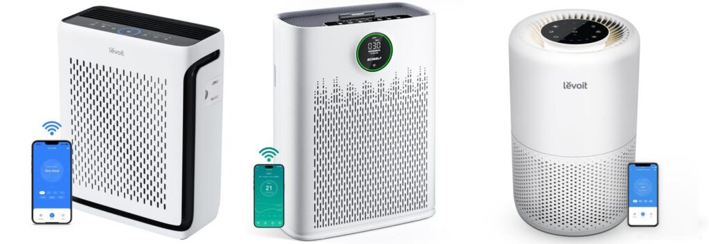 Digital Smart Home Air Purifier combined image