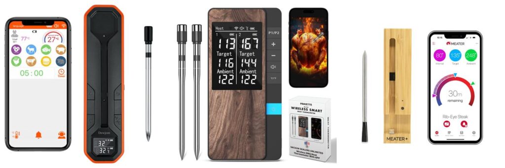 Digital Wireless Meat Thermometer combined image