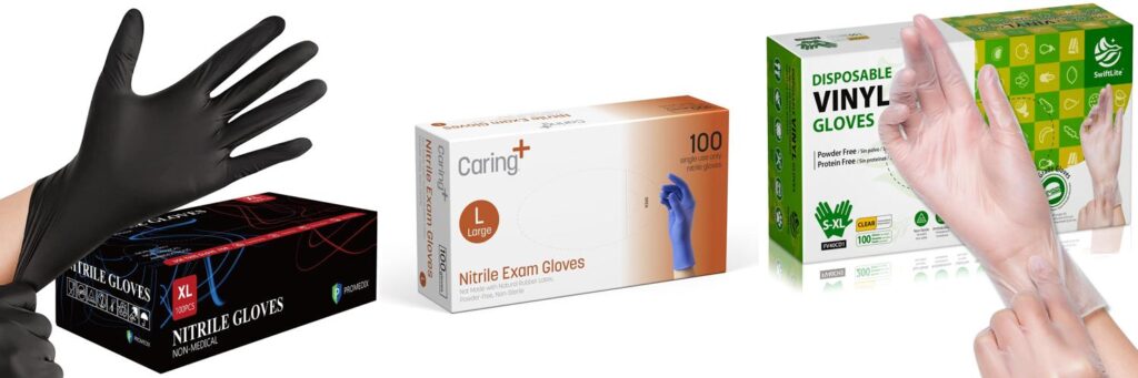 Disposable Safety Gloves combined image