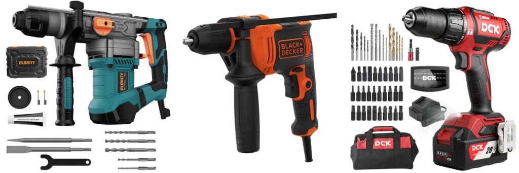 Drill Concrete combined image