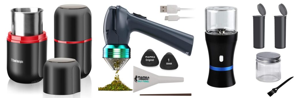 Electric Cannabis Grinder combined image