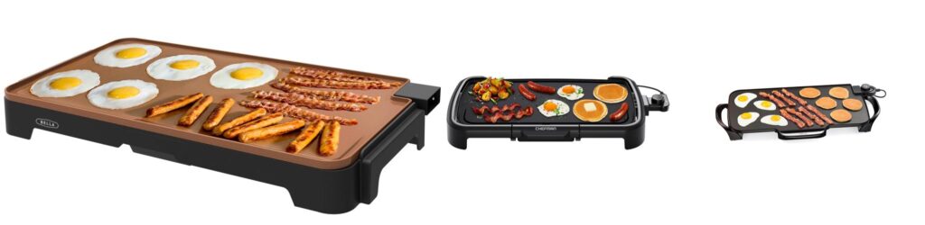 Electric Griddle With Nonstick Surface combined image