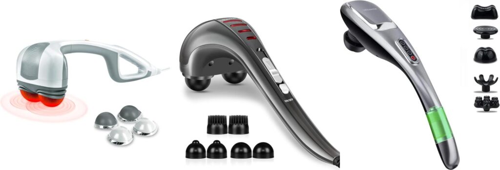 Electric Handheld Massager For Back Pain combined image