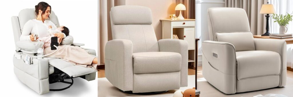 Electric Rocking Chair For Nursery combined image