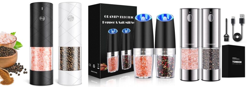 Electric Salt And Pepper Grinder combined image