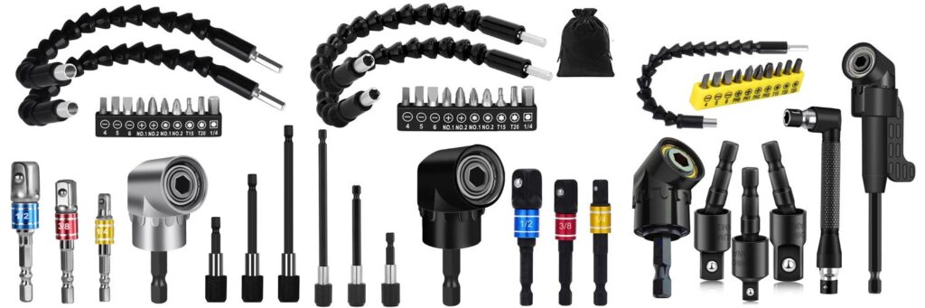 Flexible Drill Bit Extension combined image