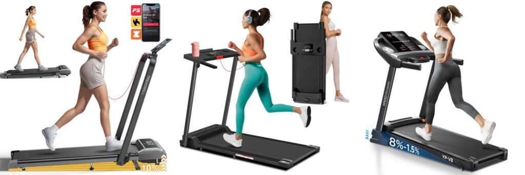Foldable Smart Treadmill For Home Use combined image