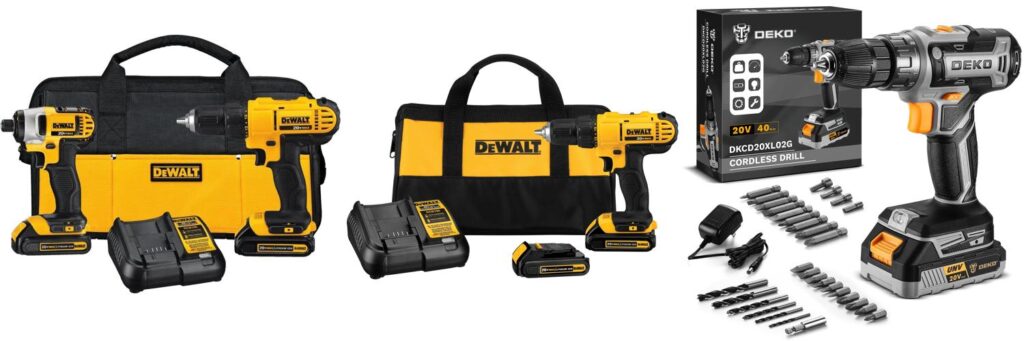 Heavy Duty Cordless Drill Driver Kit combined image