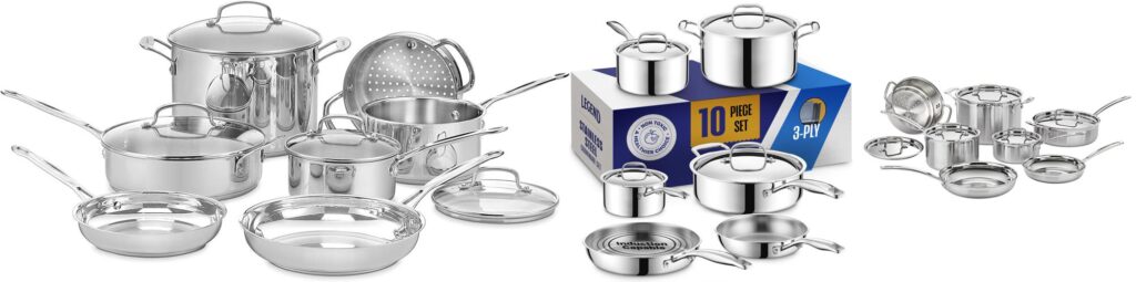 High Quality Stainless Steel Cookware Set combined image