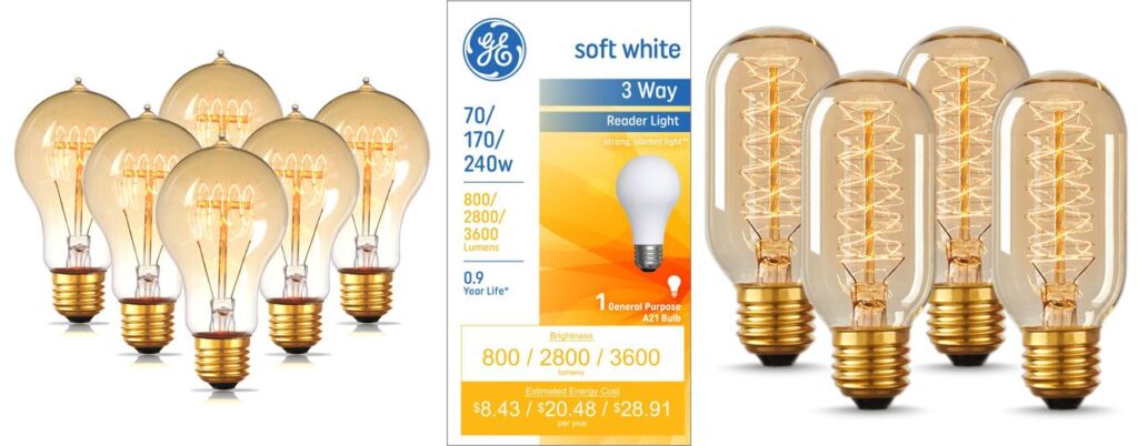 Incandescent Bulbs combined image