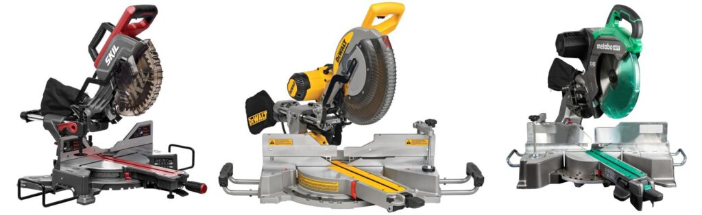Miter Saw With Shadow Line combined image