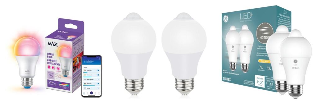Motion Sensing Smart Light Bulbs combined image