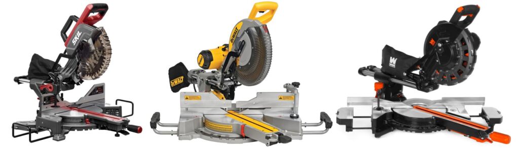 Non Sliding Miter Saw combined image