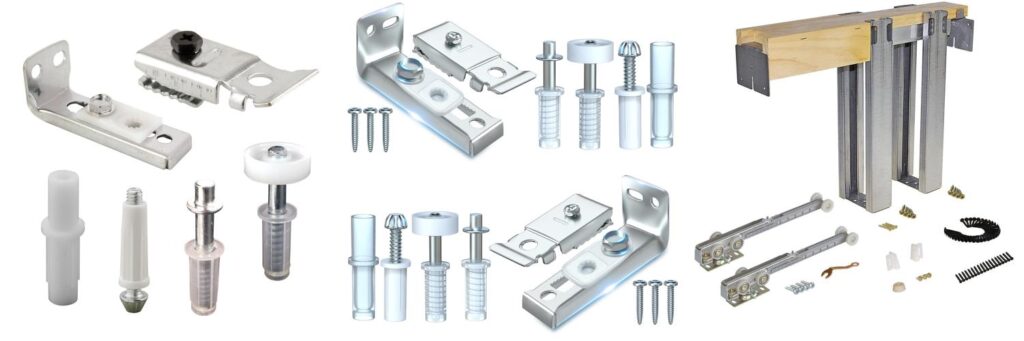 Pocket Bi Fold Door Hardware combined image