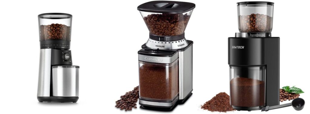 Rated Burr Coffee Grinder combined image