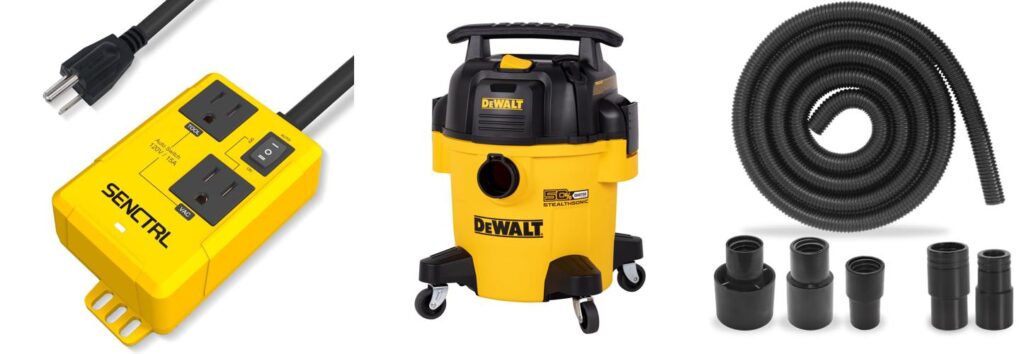 Shop Vac For Miter Saw combined image