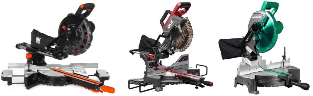 Small Sliding Miter Saw Buying Guide: Best Reviews 12 Small Sliding Miter Saw combined image