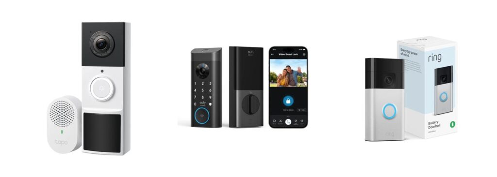 Smart Home Doorbell With Camera combined image