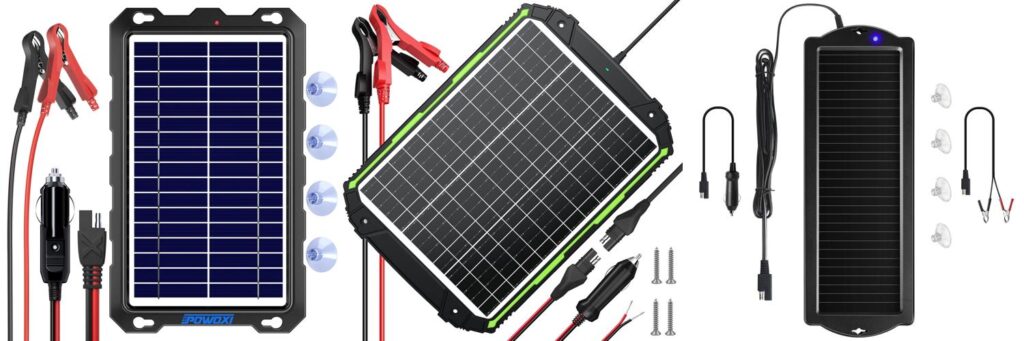 Solar Powered Boat Battery Charger combined image