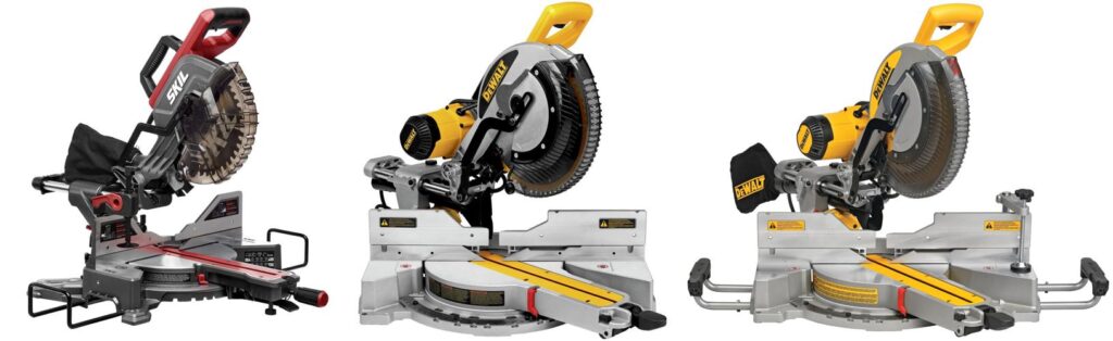 budget compound sliding miter saw combined image