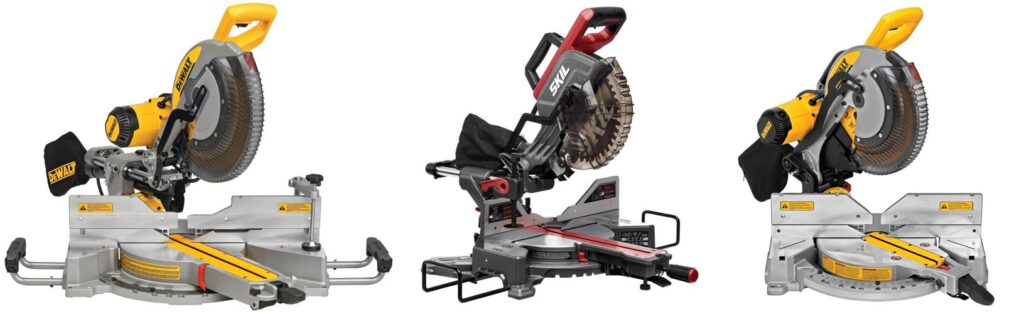 dual compound miter saw combined image